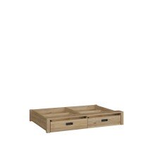 Bettschubkasten >JYTANA< in Mauvella Eiche Dekor - 128,2x21,2x91,5cm (BxHxT)