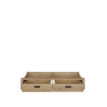 Bettschubkasten >JYTANA< in Mauvella Eiche Dekor - 128,2x21,2x91,5cm (BxHxT)