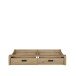 Bettschubkasten >JYTANA< in Mauvella Eiche Dekor - 128,2x21,2x91,5cm (BxHxT)