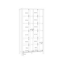 Regal >JYTANA< in Mauvella Eiche Dekor - 103,4x200,3x40,3cm (BxHxT)