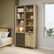 Regal >JYTANA< in Mauvella Eiche Dekor - 103,4x200,3x40,3cm (BxHxT)