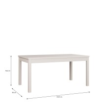 Kulissen-Esstisch >ALICE SPRINGS< in Sand - 160,4x76,6x90cm (BxHxT)