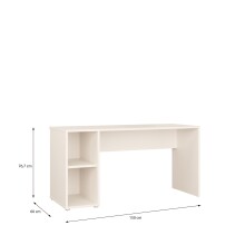 Schreibtisch >ALICE SPRINGS< in Sand - 150x76,7x60cm (BxHxT)