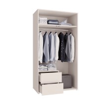 Garderobenschrank >ALICE SPRINGS< in Sand - 114,5x214,3x60cm (BxHxT)
