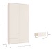 Garderobenschrank >ALICE SPRINGS< in Sand - 114,5x214,3x60cm (BxHxT)