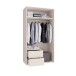 Garderobenschrank >ALICE SPRINGS< in Sand - 114,5x214,3x60cm (BxHxT)