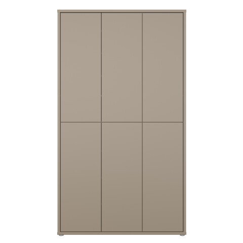 Schuhschrank >ALICE SPRINGS< in Taupe - 109,2x191,9x34,9cm (BxHxT)
