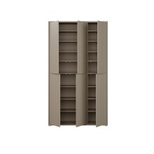 Schuhschrank >ALICE SPRINGS< in Taupe - 109,2x191,9x34,9cm (BxHxT)