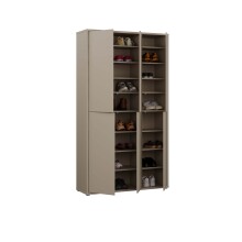 Schuhschrank >ALICE SPRINGS< in Taupe - 109,2x191,9x34,9cm (BxHxT)