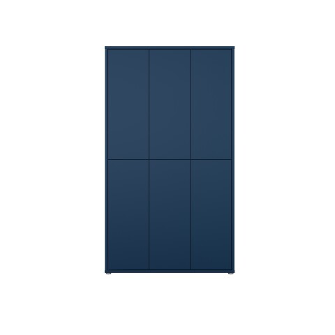 Schuhschrank >ALICE SPRINGS< in Nachtblau - 109,2x191,9x34,9cm (BxHxT)