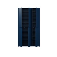 Schuhschrank >ALICE SPRINGS< in Nachtblau - 109,2x191,9x34,9cm (BxHxT)