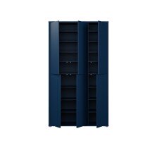 Schuhschrank >ALICE SPRINGS< in Nachtblau - 109,2x191,9x34,9cm (BxHxT)