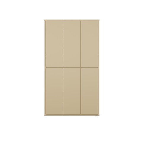 Garderobenschrank >ALICE SPRINGS< in Buttergelb - 109,2x191,9x34,9cm (BxHxT)