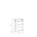 Schuhkommode >ALICE SPRINGS< in Elegancia Eiche Dekor - 74,5x99,1x34,9cm (BxHxT)