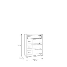 Schuhkommode >ALICE SPRINGS< in Sand - 74,5x99,1x34,9cm (BxHxT)