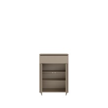 Schuhkommode >ALICE SPRINGS< in Taupe - 74,5x99,1x34,9cm (BxHxT)