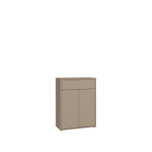 Schuhkommode >ALICE SPRINGS< in Taupe - 74,5x99,1x34,9cm (BxHxT)