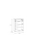 Schuhkommode >ALICE SPRINGS< in Nachtblau - 74,5x99,1x34,9cm (BxHxT)
