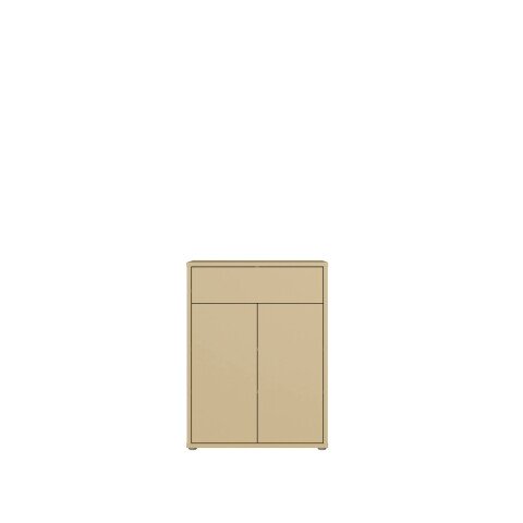 Schuhkommode >ALICE SPRINGS< in Buttergelb - 74,5x99,1x34,9cm (BxHxT)