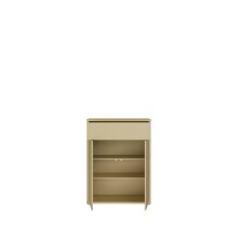 Schuhkommode >ALICE SPRINGS< in Buttergelb - 74,5x99,1x34,9cm (BxHxT)