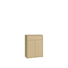 Schuhkommode >ALICE SPRINGS< in Buttergelb - 74,5x99,1x34,9cm (BxHxT)