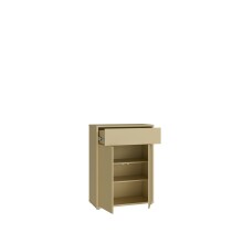 Schuhkommode >ALICE SPRINGS< in Buttergelb - 74,5x99,1x34,9cm (BxHxT)
