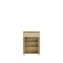 Schuhkommode >ALICE SPRINGS< in Buttergelb - 74,5x99,1x34,9cm (BxHxT)