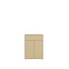 Schuhkommode >ALICE SPRINGS< in Buttergelb - 74,5x99,1x34,9cm (BxHxT)