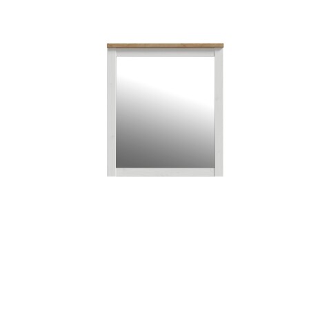 Garderobenspiegel >BOHOL< in Eiche / Lärche Dekor  - 66,7x76x3,2cm (BxHxT)