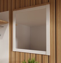 Garderobenspiegel >BOHOL< in Eiche / Lärche Dekor  - 66,7x76x3,2cm (BxHxT)