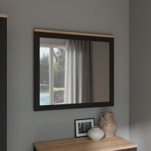 Garderobenspiegel >BOHOL< in Eiche Dekor / Cabezone - 86,4x76x3,2cm (BxHxT)