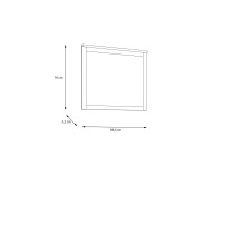 Garderobenspiegel >BOHOL< in Eiche Dekor / Cabezone - 86,4x76x3,2cm (BxHxT)