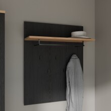 Garderobenpaneel >BOHOL< in Eiche Dekor / Cabezone - 86,5x105,6x30cm (BxHxT)
