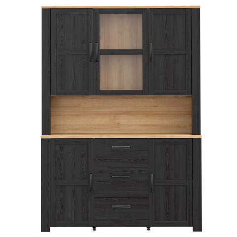 Buffet >BOHOL< in Eiche Dekor / Cabezone - 146,1x205,4x42cm (BxHxT)