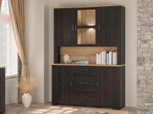 Buffet >BOHOL< in Eiche Dekor / Cabezone - 146,1x205,4x42cm (BxHxT)