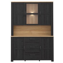 Buffet >BOHOL< in Eiche Dekor / Cabezone - 146,1x205,4x42cm (BxHxT)