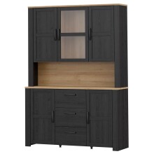 Buffet >BOHOL< in Eiche Dekor / Cabezone - 146,1x205,4x42cm (BxHxT)
