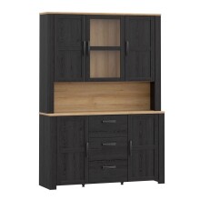 Buffet >BOHOL< in Eiche Dekor / Cabezone - 146,1x205,4x42cm (BxHxT)