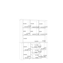 Buffet >BOHOL< in Eiche Dekor / Cabezone - 146,1x205,4x42cm (BxHxT)