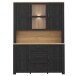 Buffet >BOHOL< in Eiche Dekor / Cabezone - 146,1x205,4x42cm (BxHxT)