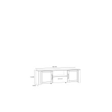 Lowboard >BOHOL< in Eiche Dekor / Sibiu - 166,1x51,8x42cm (BxHxT)