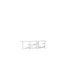 Lowboard >BOHOL< in Eiche Dekor / Sibiu - 166,1x51,8x42cm (BxHxT)