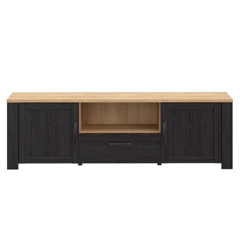 Lowboard >BOHOL< in Eiche Dekor / Cabezone - 166,1x51,8x42cm (BxHxT)