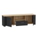 Lowboard >BOHOL< in Eiche Dekor / Cabezone - 166,1x51,8x42cm (BxHxT)