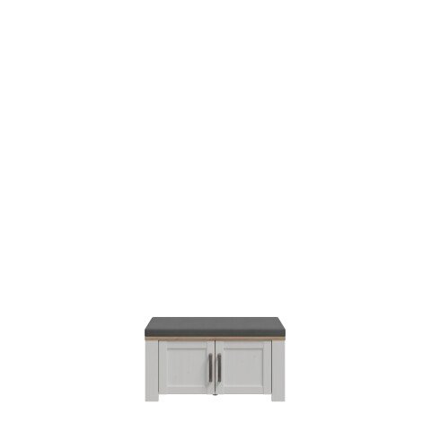Schuhbank >BOHOL< in Eiche Dekor / Sibiu - 86,5x45x42cm (BxHxT)