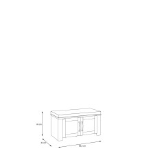 Schuhbank >BOHOL< in Eiche Dekor / Sibiu - 86,5x45x42cm (BxHxT)