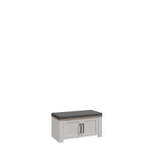 Schuhbank >BOHOL< in Eiche Dekor / Sibiu - 86,5x45x42cm (BxHxT)