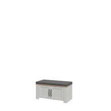 Schuhbank >BOHOL< in Eiche Dekor / Sibiu - 86,5x45x42cm (BxHxT)