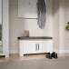 Schuhbank >BOHOL< in Eiche Dekor / Sibiu - 86,5x45x42cm (BxHxT)