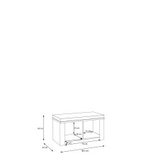 Schuhbank >BOHOL< in Eiche Dekor / Cabezone - 86,5x45x42cm (BxHxT)